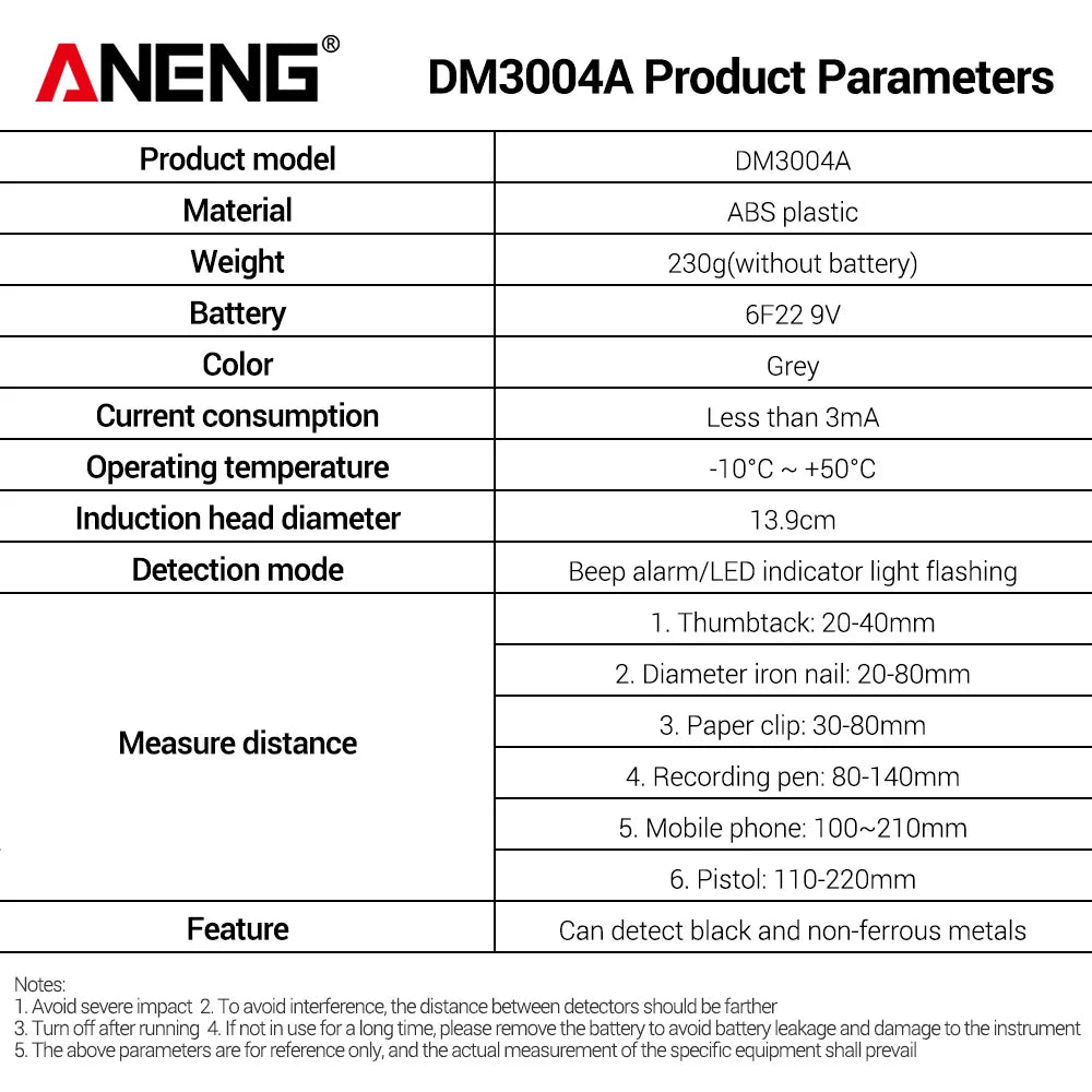 ANENG DM3004A Metal Detector Alarm Outdoor Examination Room