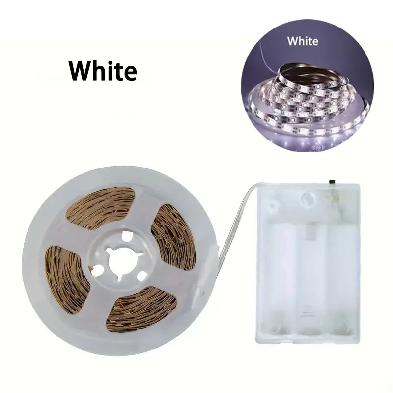 Battery Powered LED Strip Light SMD2835 1M–10M | White & Warm LED Strip Light Zpaxo White 3m