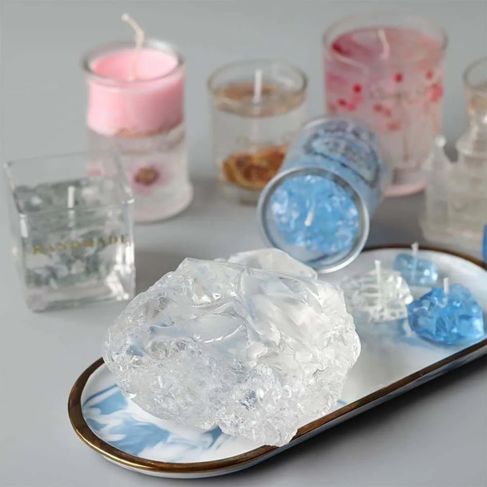 Transparent Jelly Wax for Candle Making | Crystal Gel 100g–1kg Candle Making Wax Zpaxo