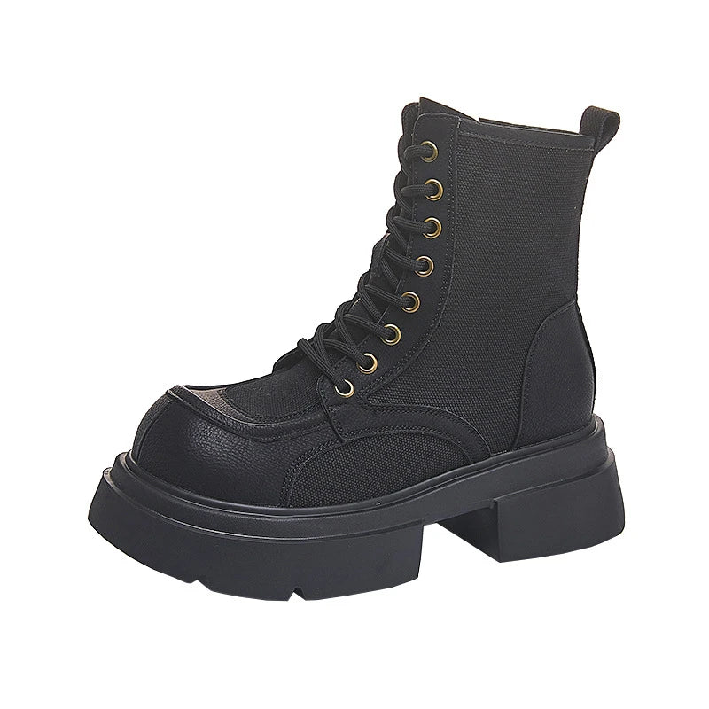 Women Leather Ankle Boots 2026 Round Toe Back Zipper Low Block Heel Zpaxo
