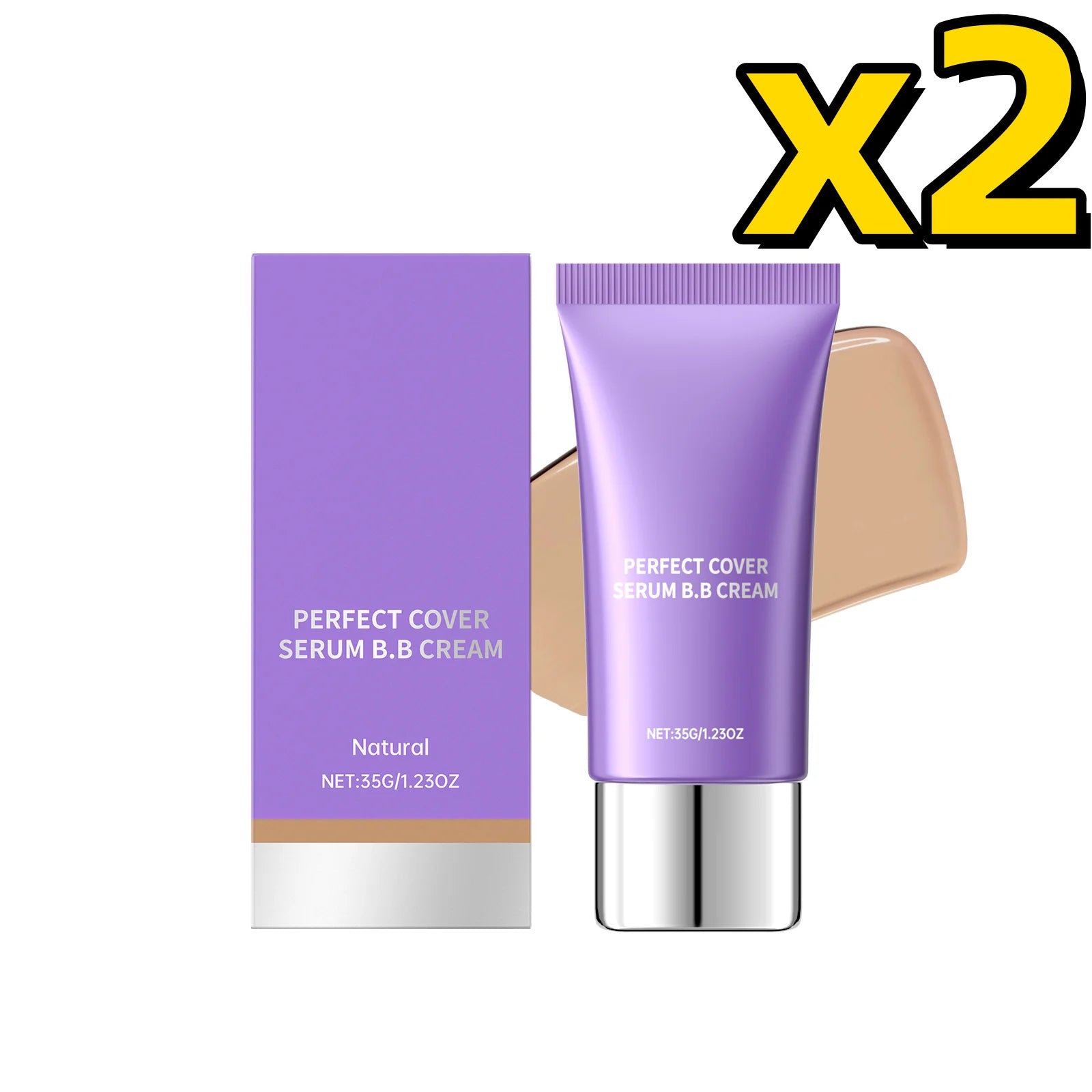 Perfect Cover BB Cream – Concealer, Hyaluronic Acid & SPF BB Cream Concealer Zpaxo Natural Color X 2