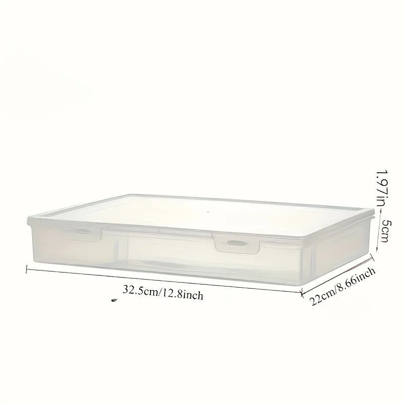 A4 Thickened Large Transparent Flip-top Plastic Storage Box Capacity
