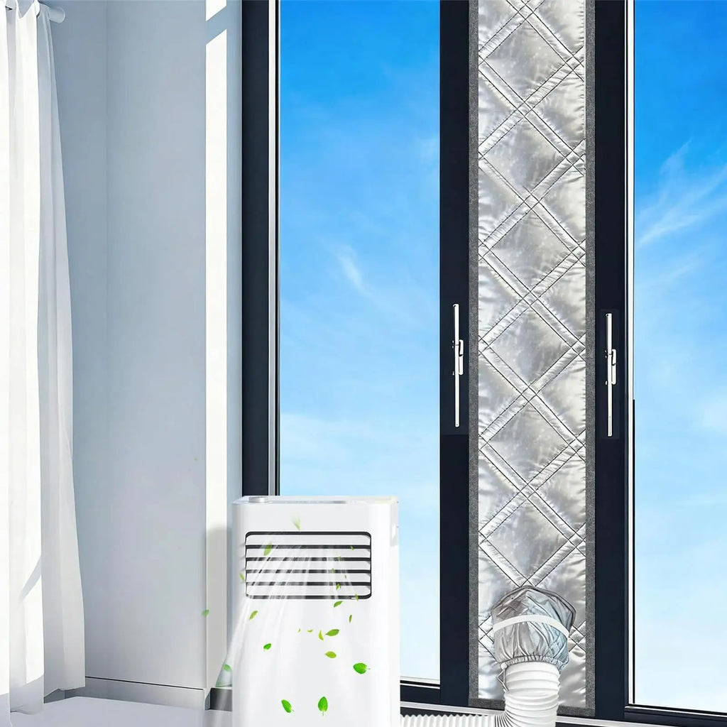 Casement Window Air Conditioner Kit 3-Layer Waterproof Thickened Cloth Dustproof Ac Unit Window Kit For Home Bedroom Living-Room Zpaxo