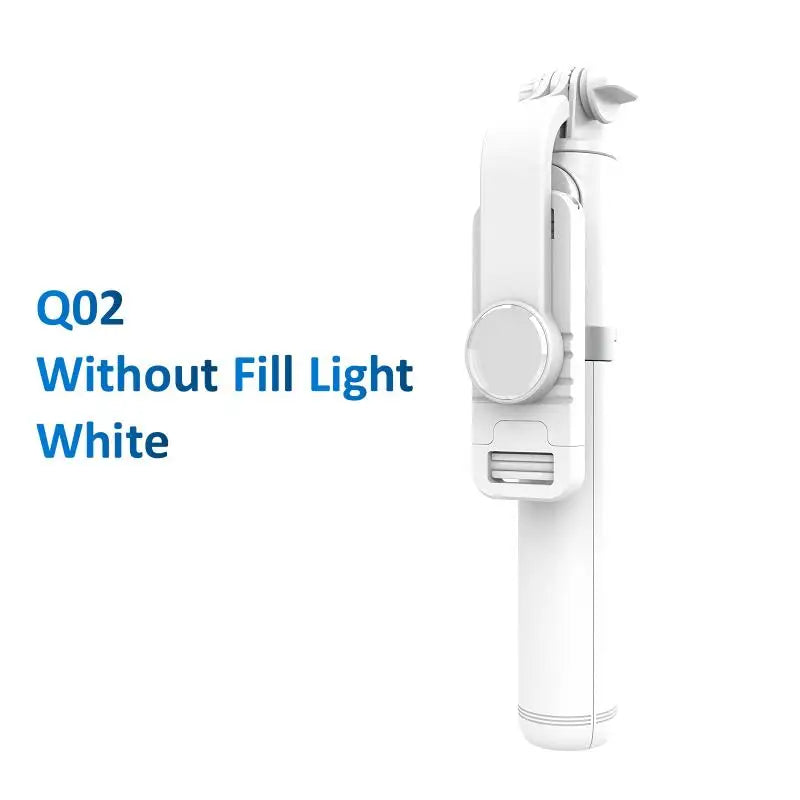 3-In-1 Bluetooth Wireless Selfie Tripod Fill Light Shutter Remote Zpaxo Q02 White