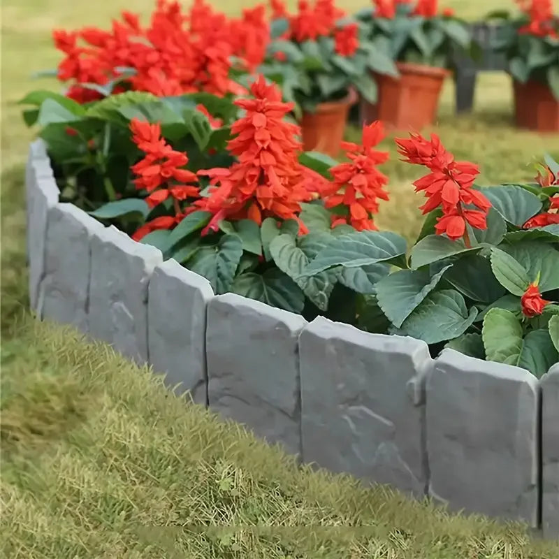 5pcs Foldable Plastic Garden Fence - Landscape Border for Yard, Lawn, Autumn Decor | Easy Install Outdoor Divider for Vegetable Zpaxo