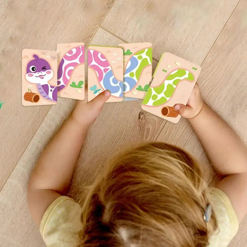 Snake Puzzles Animal Cards Matching Puzzles Cartoon Preschool Learning Activities Family Party Games For Kids 3 Years To Improve Zpaxo United States