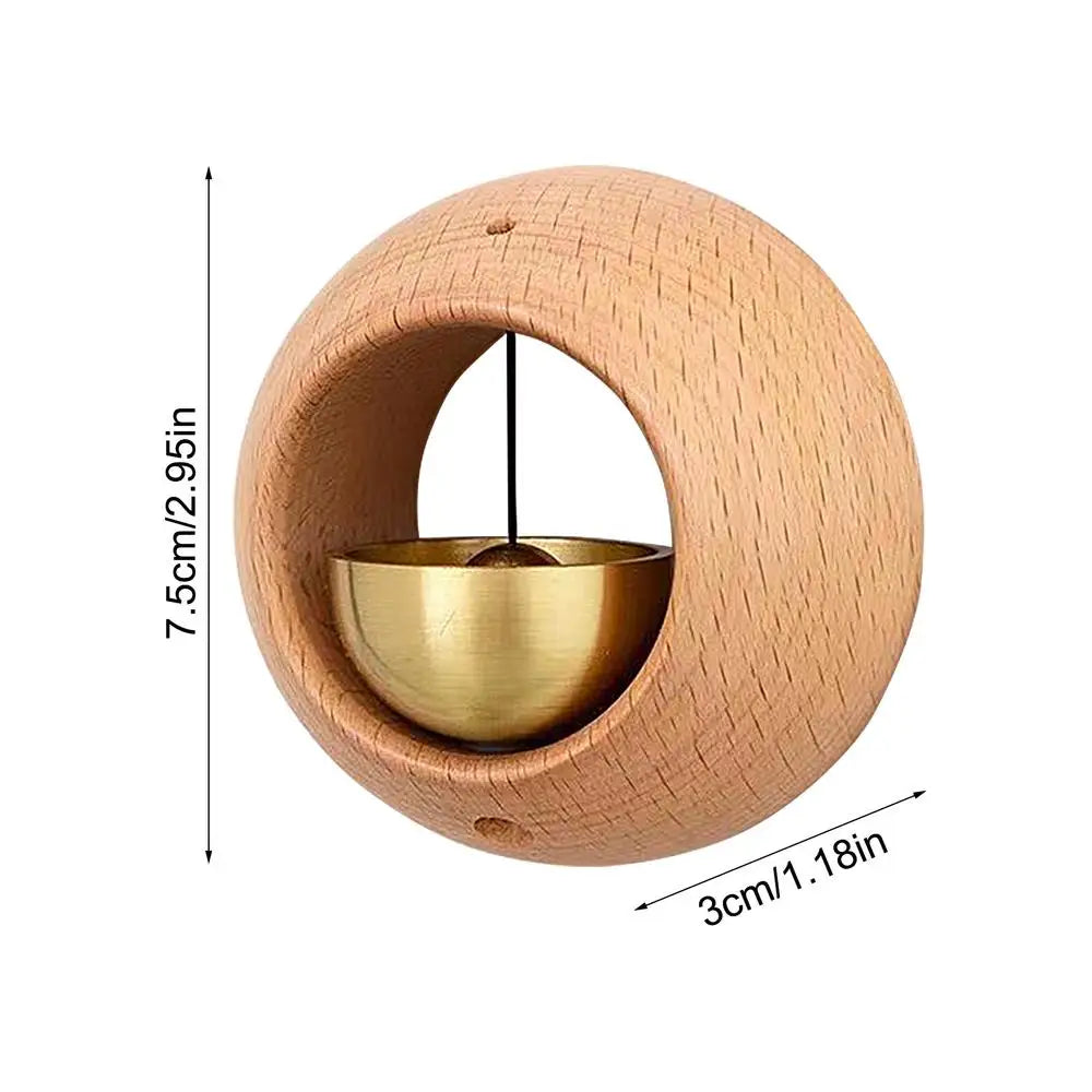 Magnetic Japanese Wooden Wind Chimes Wireless Doorbell Entrance Door