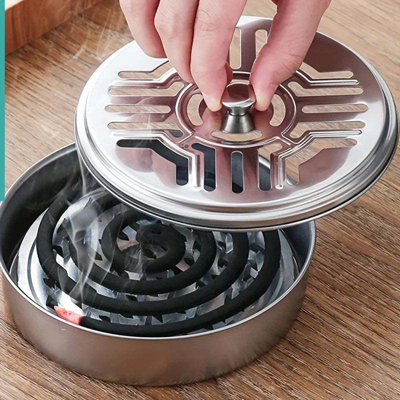 Stainless Steel Fireproof Mosquito Coil Holder Tray