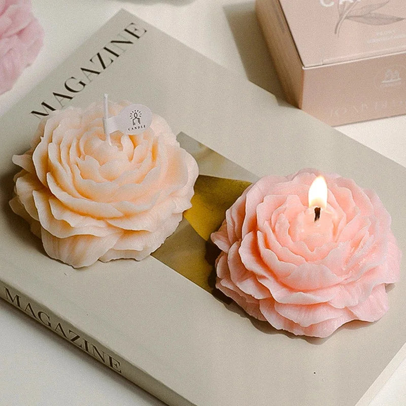 Creative Flower Shape 3D Peony Candle Aromatic Aromatherapy Wedding