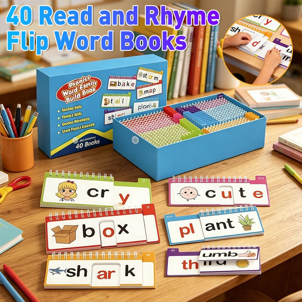 Reading Book 40 Read Rhyme Build Books Word Family Flash Cards