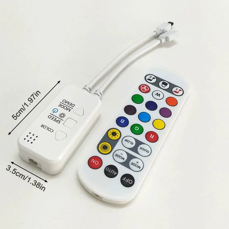 3 Pin Tuya APP Wifi LED RGBIC Controller Remote DC12V 24V Work Alexa Zpaxo