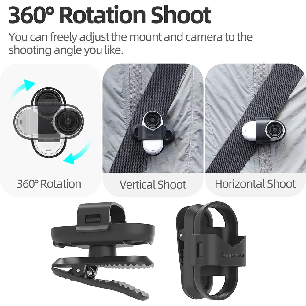 Camera Clip 360 Degree Fixed Mount Clamp Cap Holder GO 3 3S Sports
