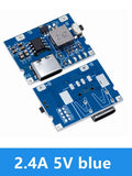 Multi-current 1A 2A 2 45A 3 USB-C Micro USB Boost Module Li-ion Lipo Zpaxo 1PCS 2.4A 5V blue