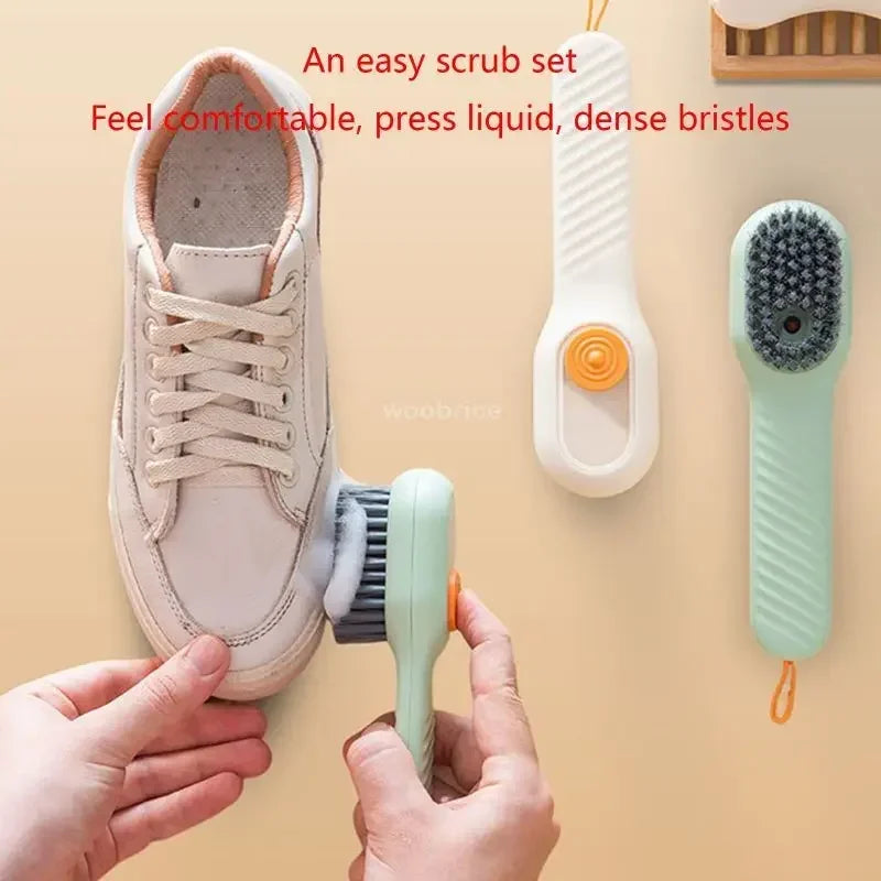 Fashion Multifunction Shoe Brush Soft Bristled Liquid Filled Up Wash Shoe Cleaning House Accessories Clean Kitchen Tools Zpaxo