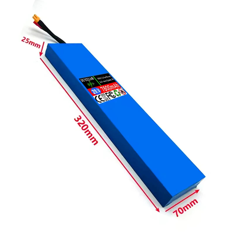 100% Original New Scooter Battery 7S2P 25.2V 7800mAh Lithium-ion Rechargeable Battery 18650 Battery Pack Lithium with Charger Zpaxo