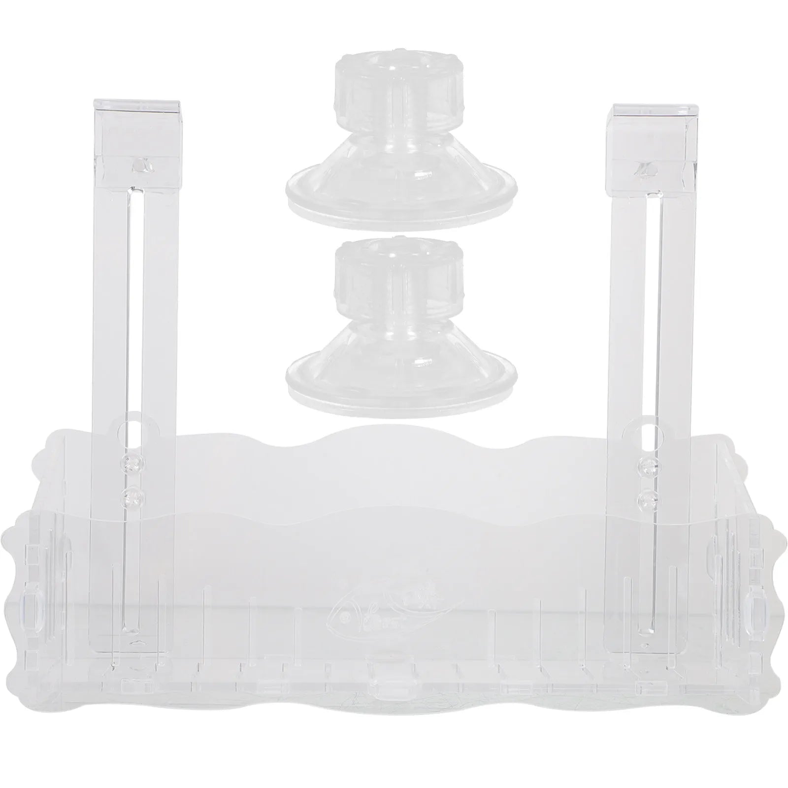 Clear Aquarium Plant Stand Suction Cup Hook Fish Tank Planter Water