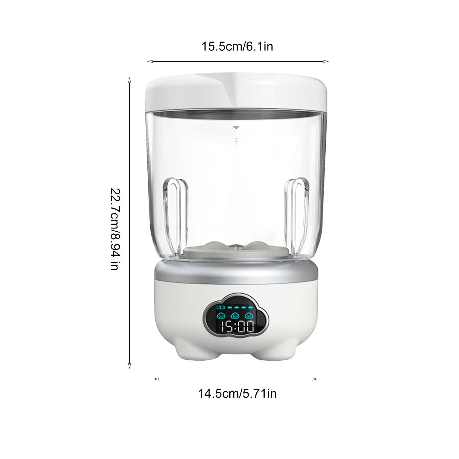 Underwear Washing Machine 1.6L Rechargeable Underwear Washer Dorm Panty Washing Machine For Socks Delicate Fabrics Towels Zpaxo