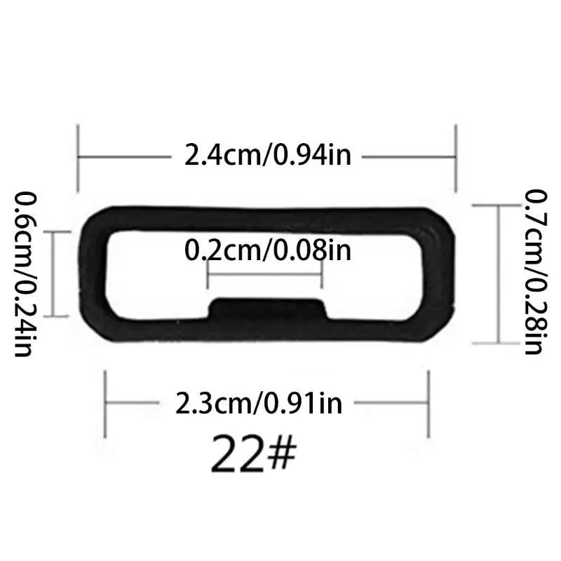 652F 10x for Garmin-Venu 2S/Vivomove 3s Watch with Rubber Band Fixed Buckle Band Ring Zpaxo