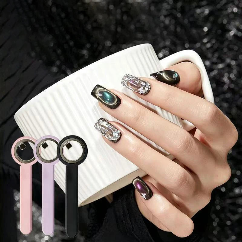 Ring Cat Eye Magnet With Silicone Handle Hollow Hole Magnetic Tool for Nail Art Beginner-Friendly Strong Magnetism Force Helper Zpaxo