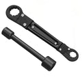 Carbon Steel Material Double Headed Wrench Multi-functional Design Professional Tool Tire Auto Repair Wrench Double Headed Zpaxo Black