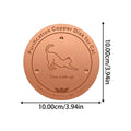 Cat Water Bowl Copper Disk Cleaner Plate 3-Point Support Purification