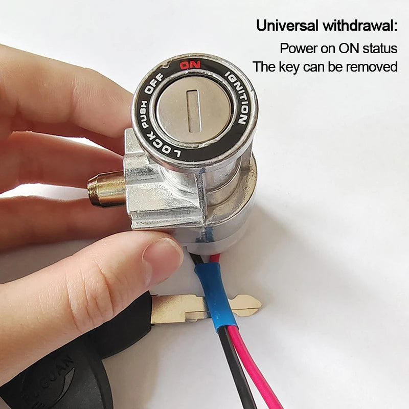 Universal Electric Bicycle Lithium Battery Box Lock Big Head Vehicle