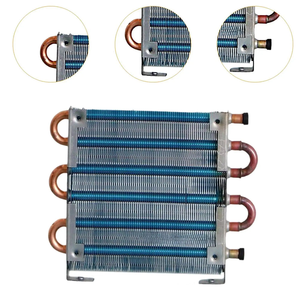Small Condenser Radiator Sturdy Copper Tube Evaporator for Refrigerator Air Cooling Radiator for Equipment Industrial DIY Zpaxo
