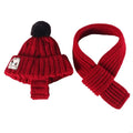 Knitted Dog Winter Hat Scarf Pet Year Warm Cap Costumes Accessories