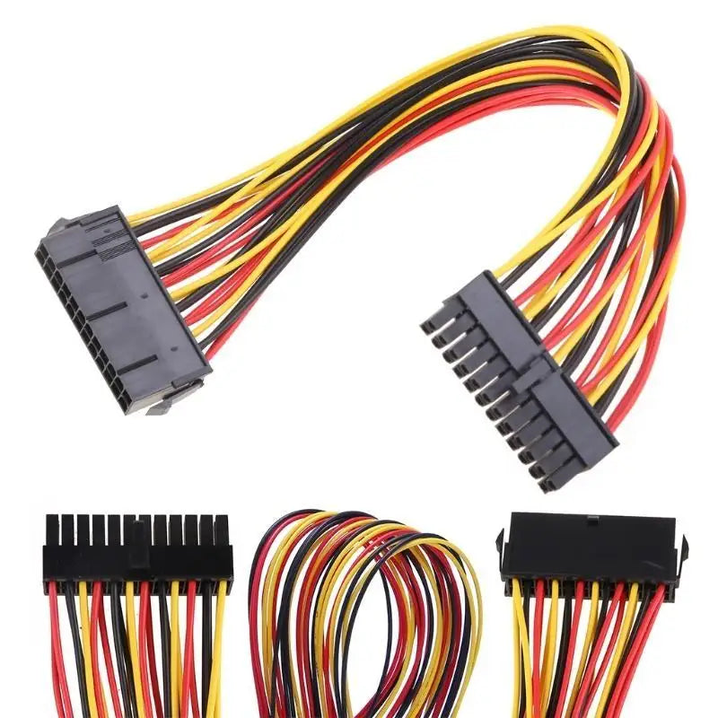 180Degree ATX 24Pin Chassis Power Extension Cable Motherboard PSU Power Supply 24Pin Male to Female Adapter Connector Zpaxo