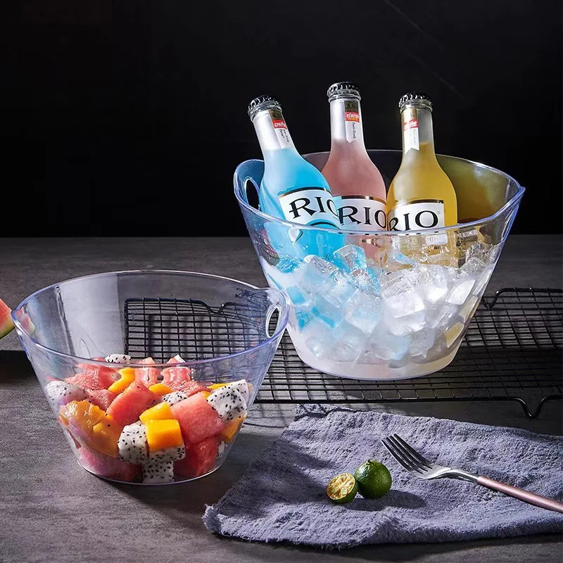 Clear Acrylic Ice Bucket – Party Wine & Champagne Chiller Acrylic Ice Bucket Zpaxo