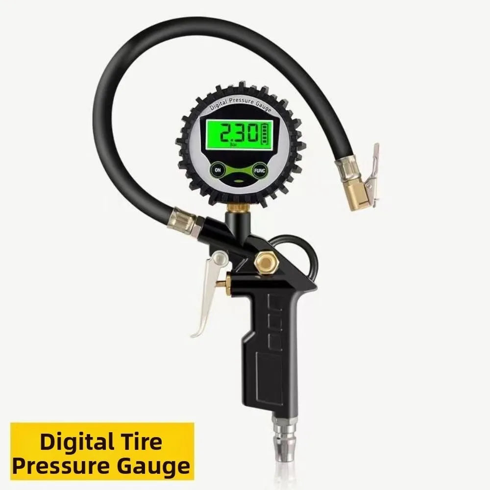 220PSI Tire Air Pressure Inflator 0-16Bar LCD Digital Display Gauge Zpaxo