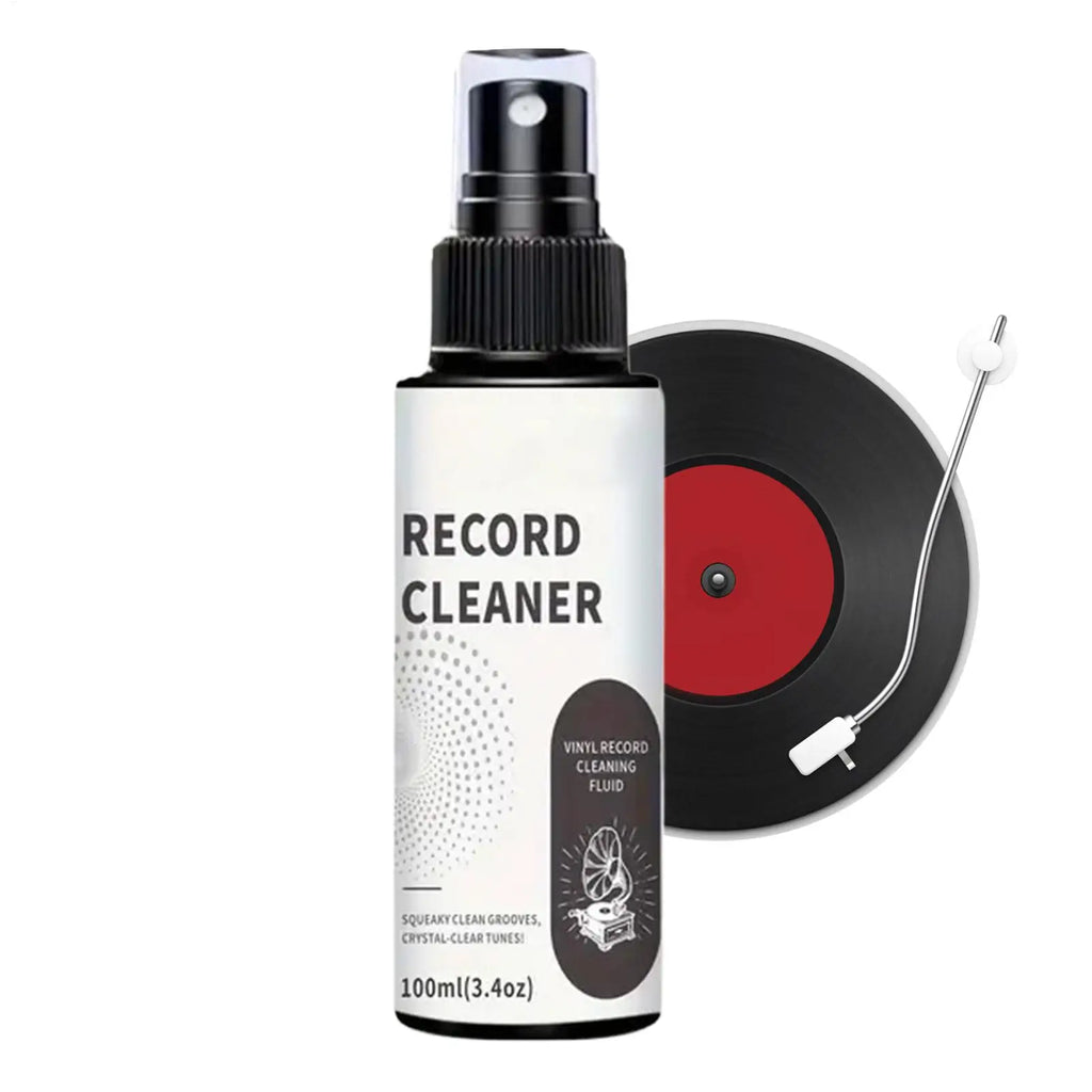 Record Cleaner 100ml Washer Fluid Spray with Towel Record Care Solution for Collectors Enthusiasts Professionals Studio Store Zpaxo