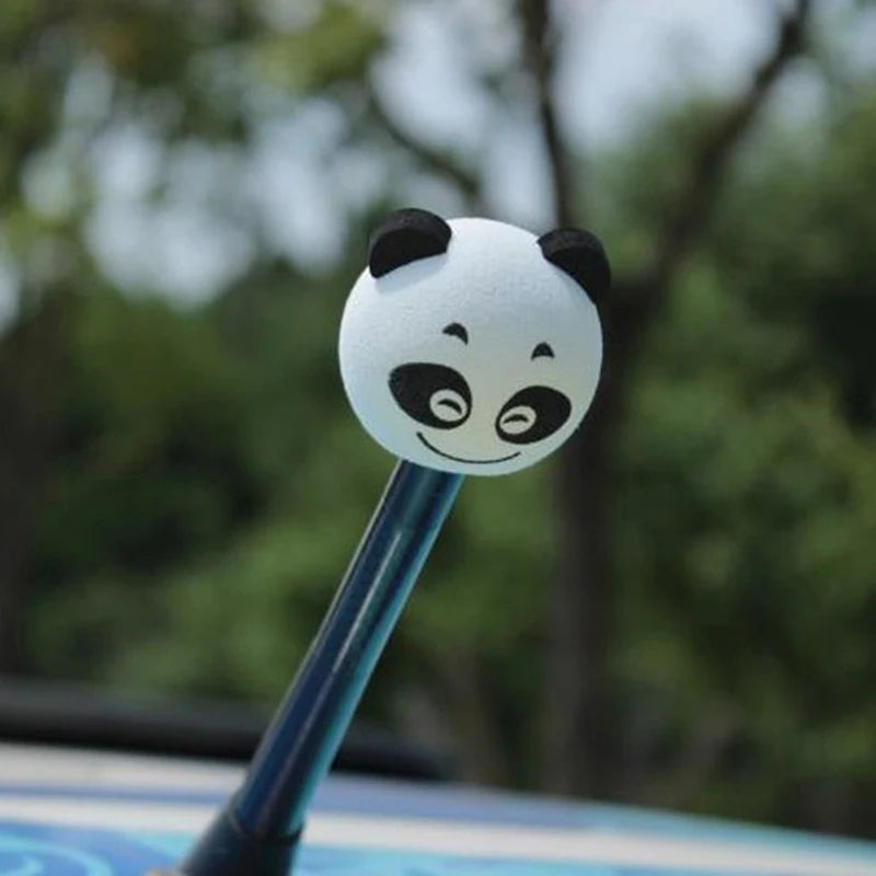 Cute Panda Car Antenna Aerial Ball EVA Topper Truck SUV Pen Decor Toy Zpaxo