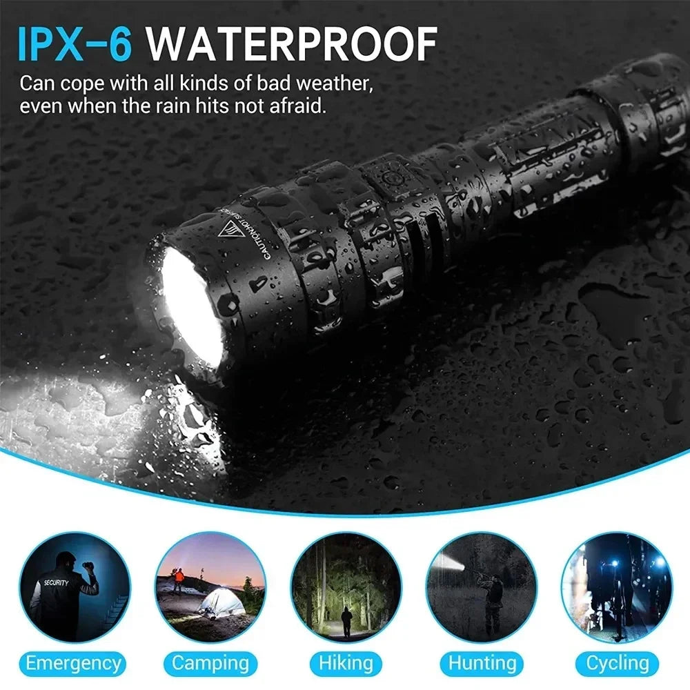 ESMARTER 1000 Lumen LED Tactical Flashlight – USB Rechargeable