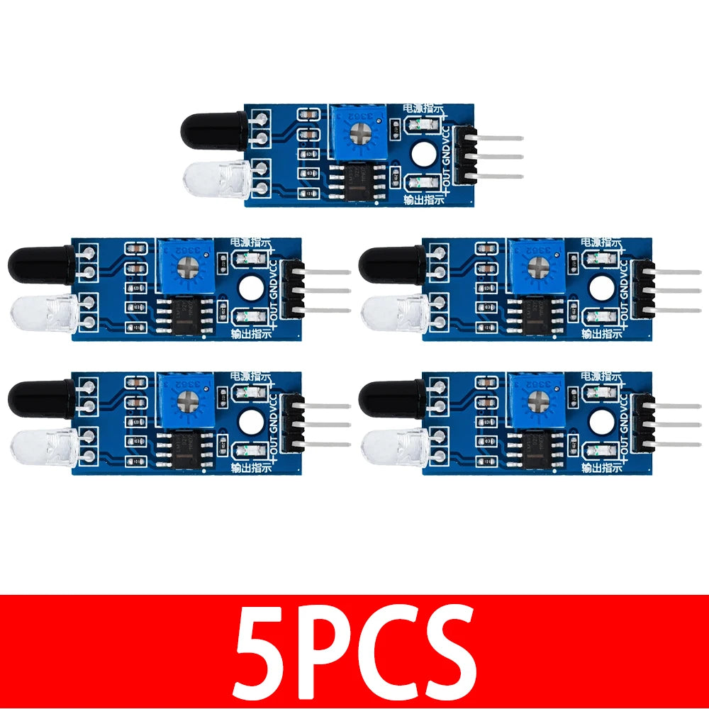 IR Infrared Obstacle Avoidance Sensor Module 3-Wire Reflective Zpaxo 5PCS