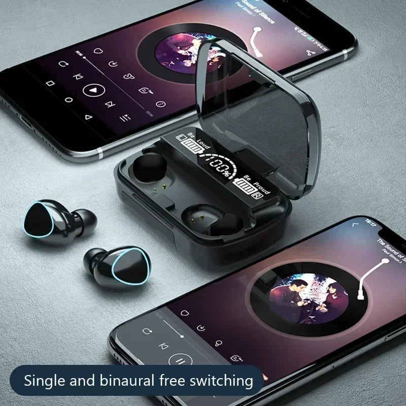 Bluetooth Headset M10 Hands-free LED Dispay Hifi Stereo Music