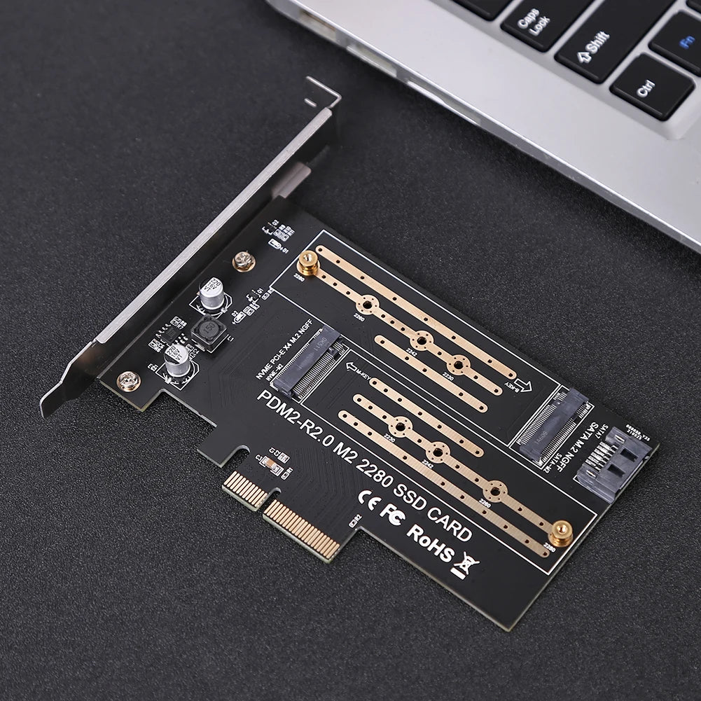 Add On Cards PCIE to M2/M.2 Adapter SATA M.2 SSD PCIE Adapter NVME/M2 PCIE Adapter SSD M2 to SATA PCI-E Card M Key + B Key Zpaxo