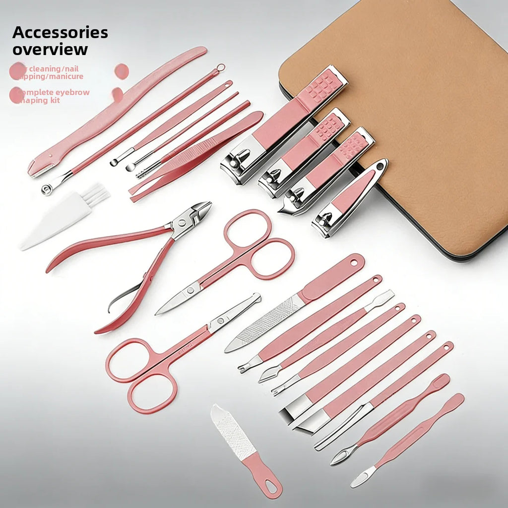 Nail clipper set 7/16/24 pieces stainless steel nail clippers, pedicures, nail art, toe clippers, nail tools Zpaxo