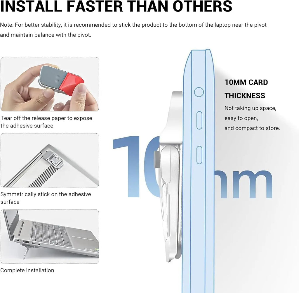 All-in-one Portable Foldable Laptop Stand Plastic Base Concealed