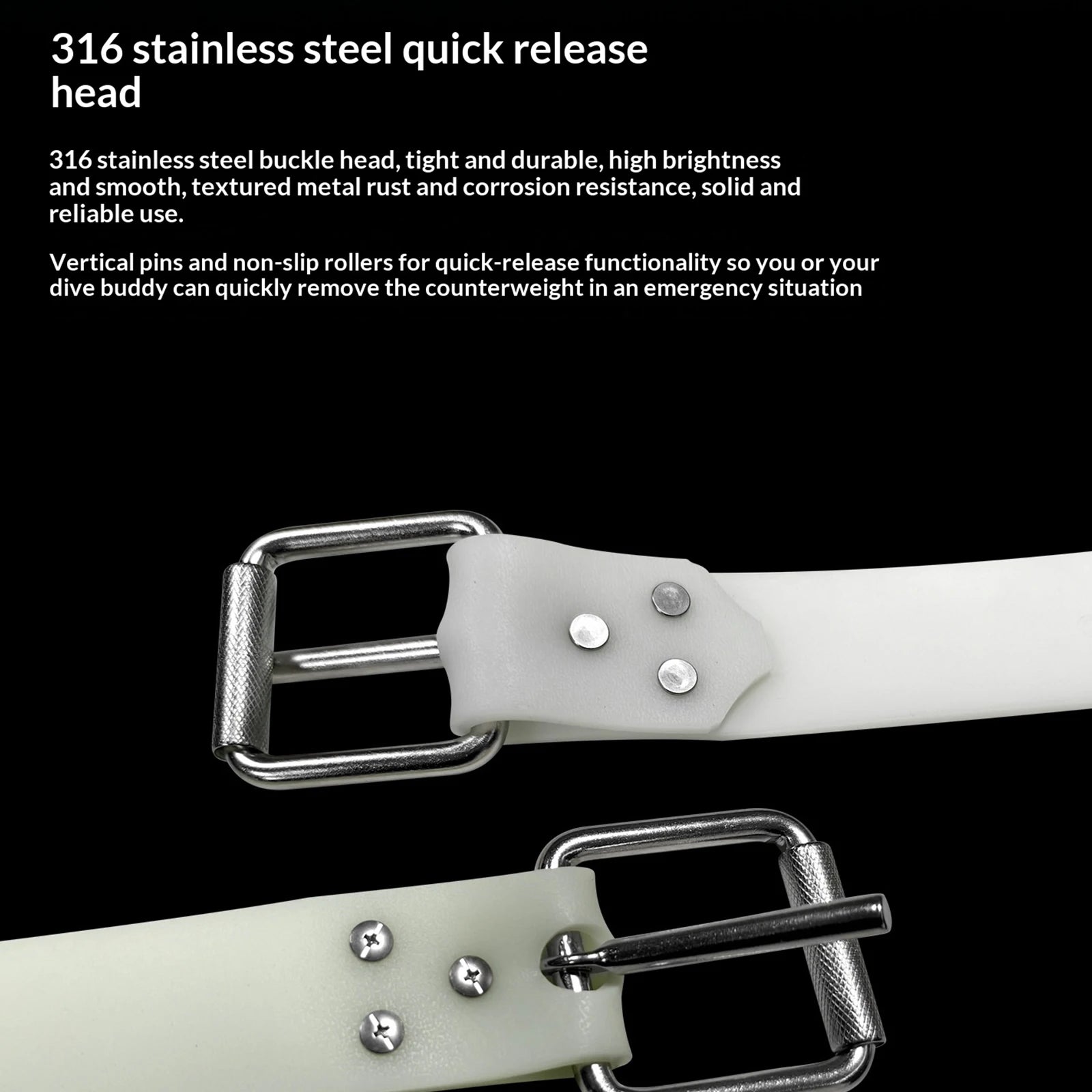 Adjustable Scuba Block Belts Anti-slip Luminous Freediving Weight