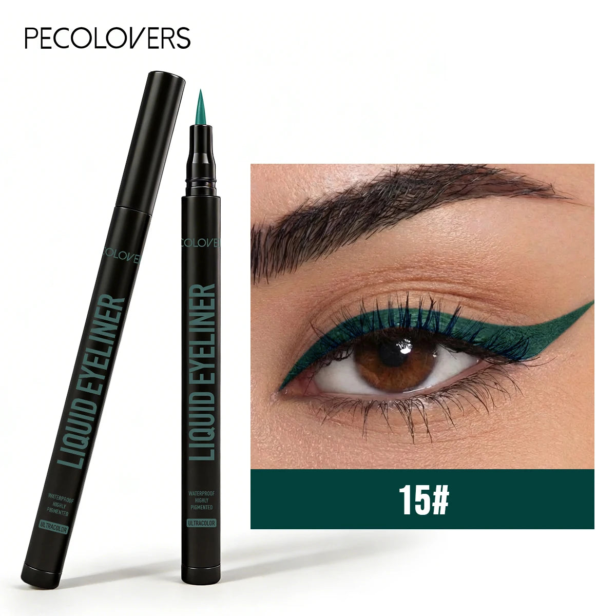 Green Liquid Eyeliner Long-lasting Fast-dry Smooth Application Eye Zpaxo 15