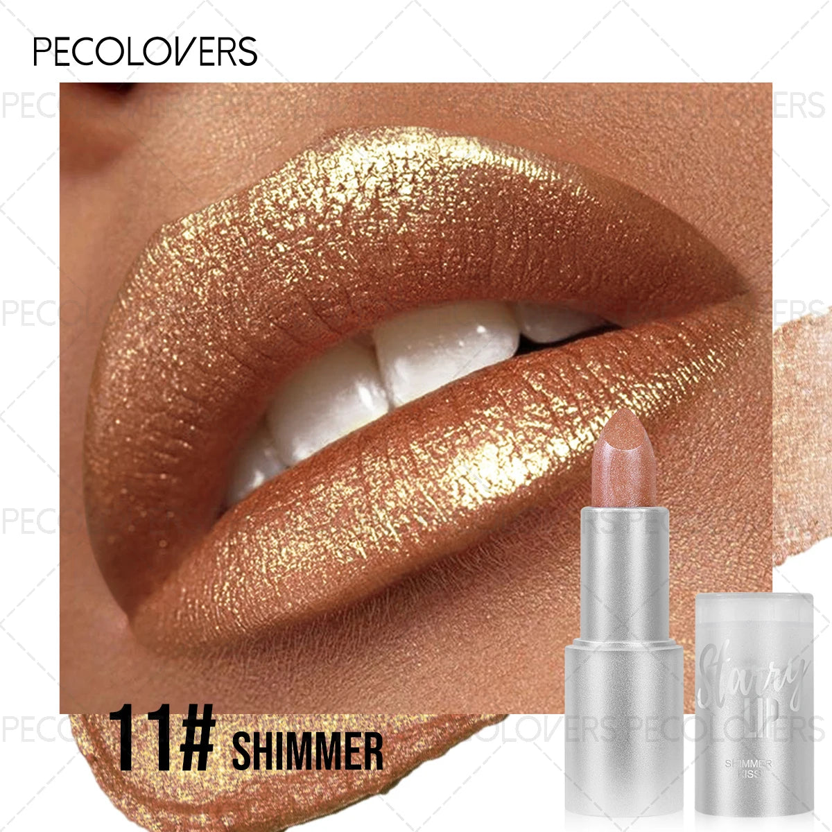 1pc Sparkling Pearlescent Lipstick, Moisturizing & Long-Lasting, Shimmering Glitter Finish, Pink Tone, Ideal for Music Festivals Zpaxo 11