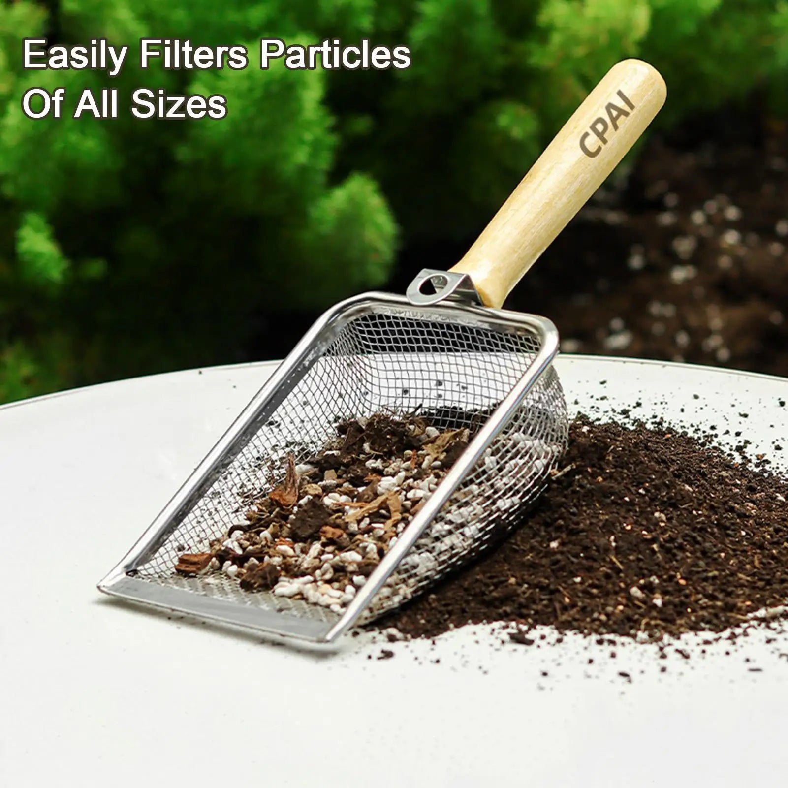 Soil Sifter Stainless Steel Garden Sieve Compost Rust Proof Hand