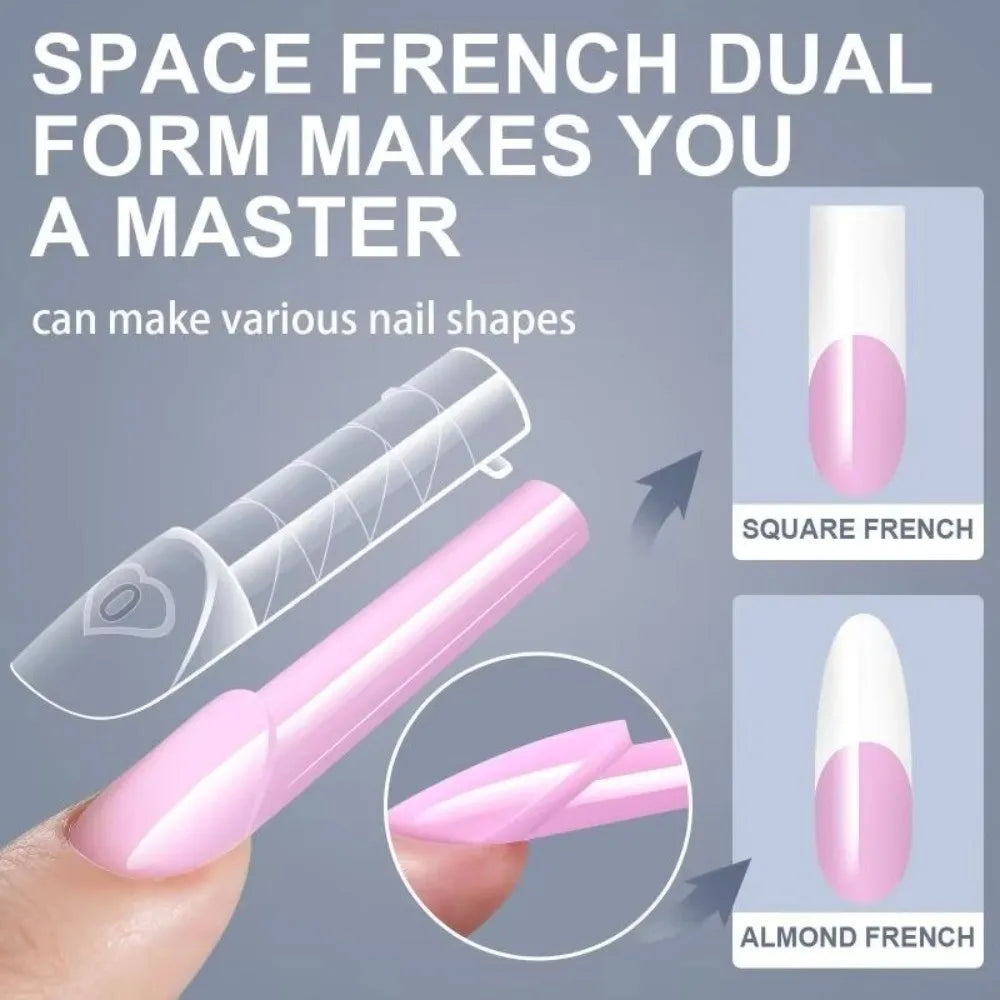 Ultra Short Space Nail Dual Forms No Trace 15 Sizes Acrylic Extension Zpaxo