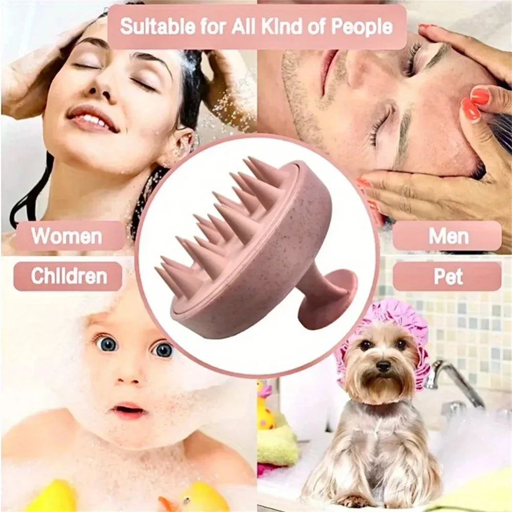 1pc Silicone Shampoo Brush Body Massage Brush Bath Shower Brush Salon Hairdressing Tool Scalp Massage Comb Hair Washing Comb Zpaxo