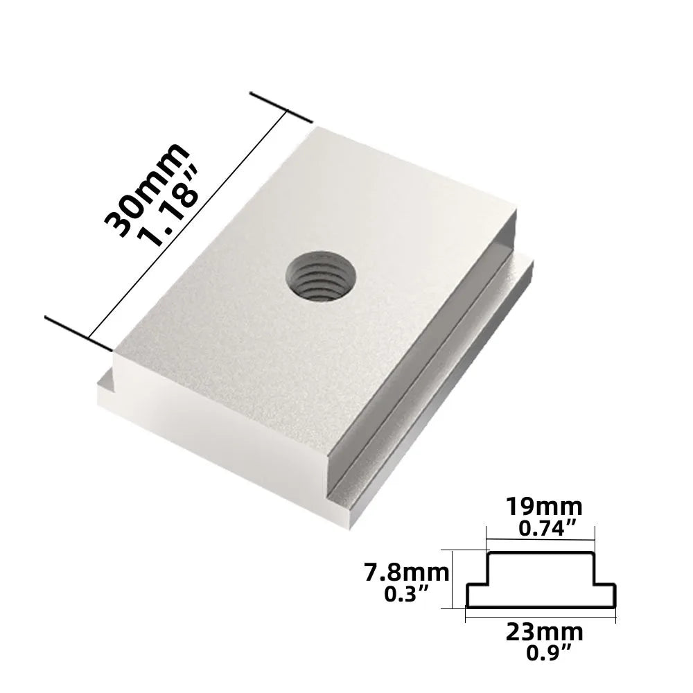 Woodworking Jig Screw Slot Fastener T Slider for T Slot Miter Track Slider Sliding T Slot Nut T Track Aluminium Woodworking Part Zpaxo