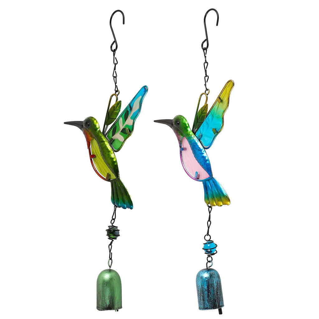 Hummingbirds Wind Chime Decor Easy Hang No Installation Required
