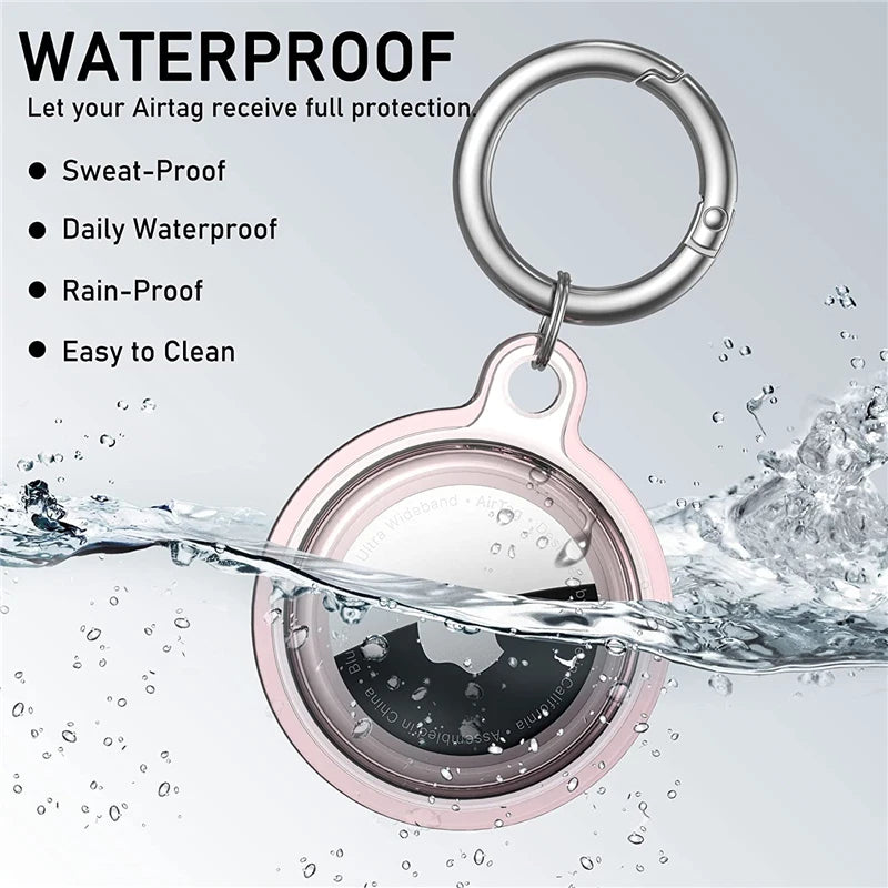 Waterproof Anti-lost Transparent TPU Case Keychain Apple Airtag Dog