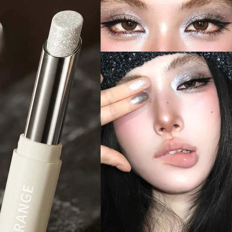 Punk Purple Metallic Eyeshadow Stick Waterproof Lasting Pearlescent