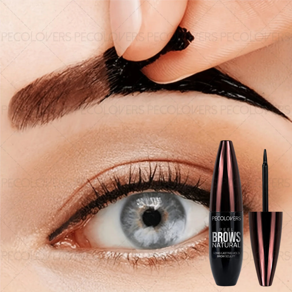 1Pc Pecolover Tattoo Eyebrow Gel, Waterproof, Semi-Permanent, Long-Lasting, Black Brown, Sweatproof, Film Forming, Tearing Off Zpaxo